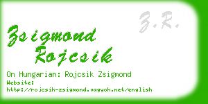 zsigmond rojcsik business card